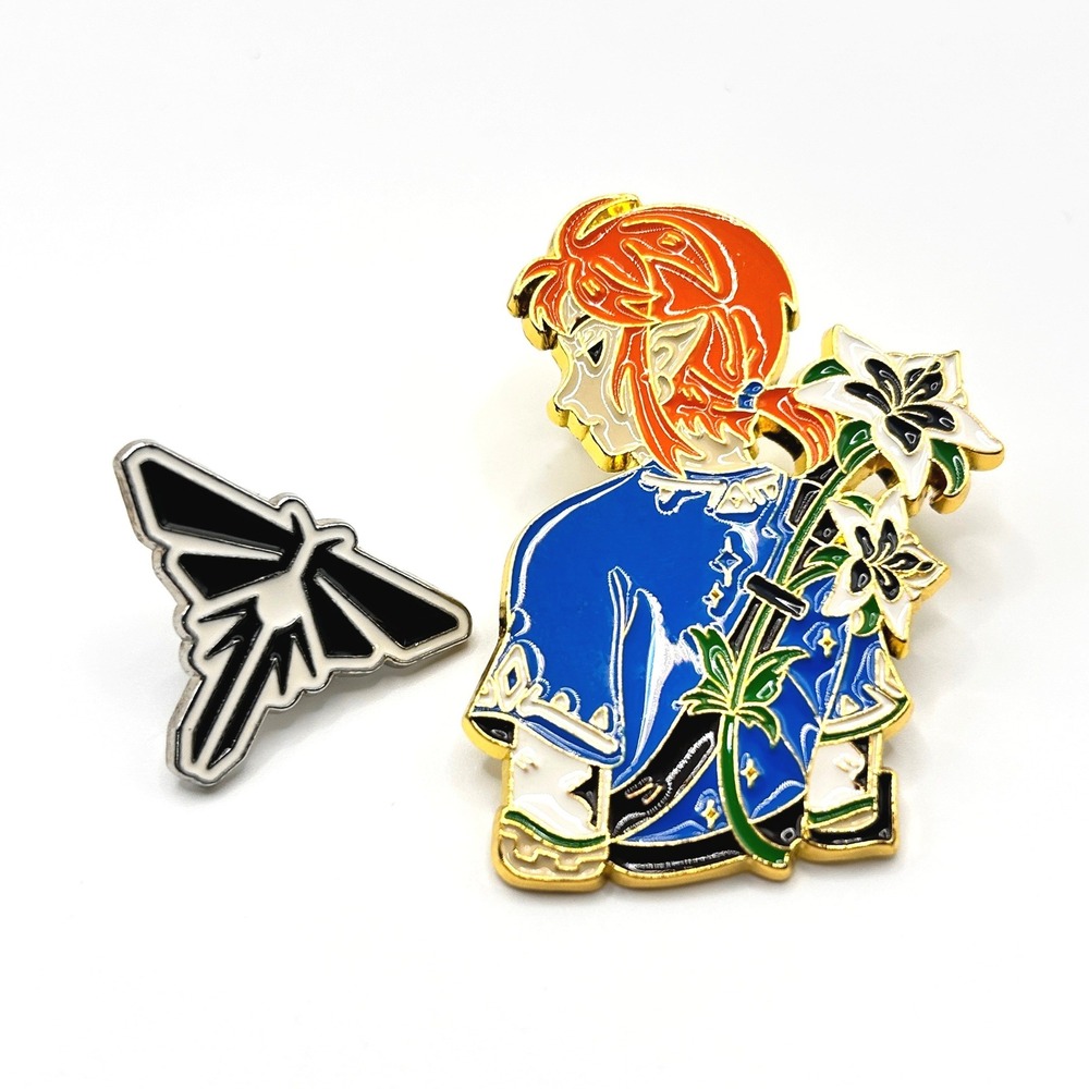 Link & Firefly Enamel Pin Set Unisex OS Multi Zelda Last of Us Gamer